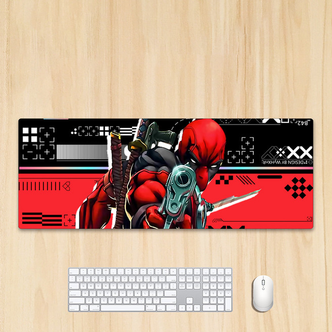 마블코믹스 데드풀과 울버린 굿즈 Deadpool&Wolverine 마우스 게이밍 장패드, AJ. 80x30x0.3cm DEADPOOL9, 1개