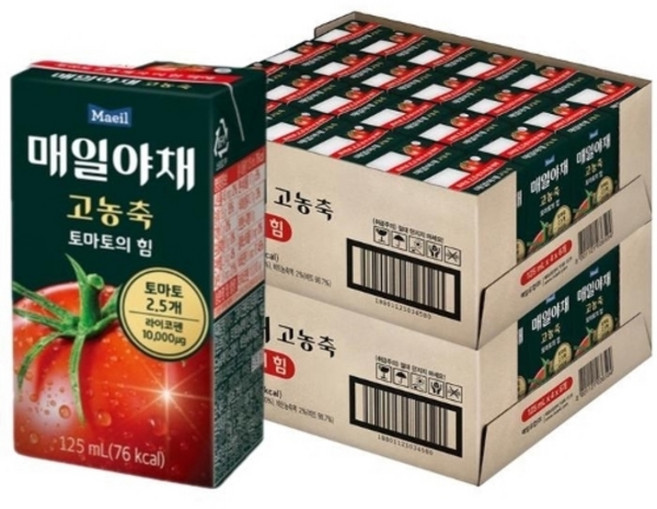 매일야채 고농축 토마토의 힘, 125ml, 48개