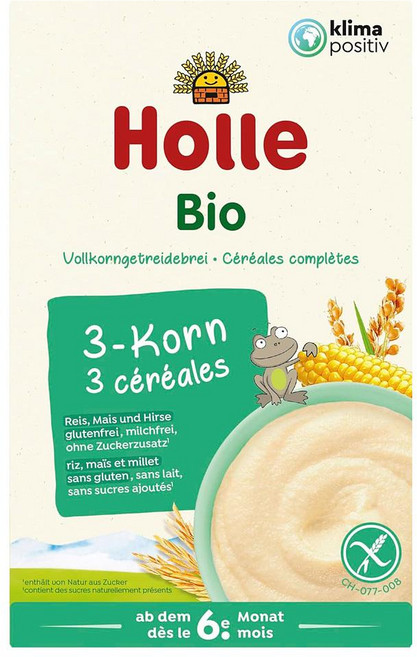 Holle 베이비 포리지 250g 1팩 3단계 Holle Organic Baby Porridge 3 Grain from Rice Corn and Millet