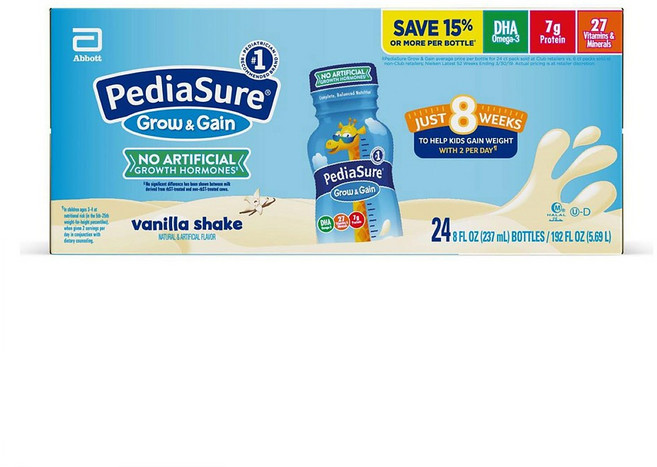 페디아슈어 그로우 & 게인 셰이크 237ml, 바닐라, 24개