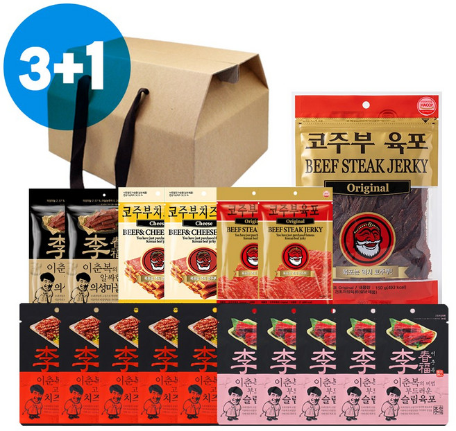[4세트] 코주부 육포 실속 17종 세트 [704g], 704g, 1박스