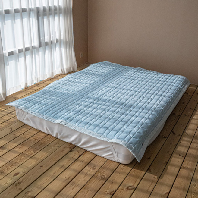 콜드 풍기인견 여름 침대 패드, 블루
