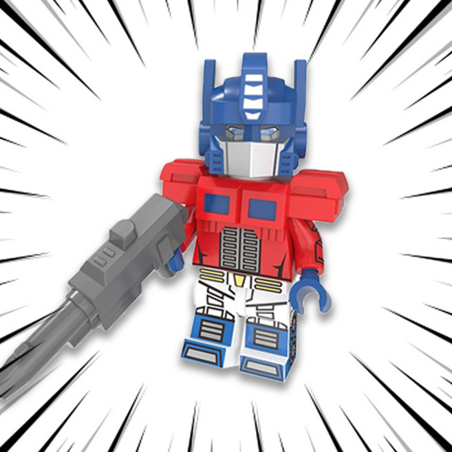 트랜스포머 로보트 캐릭터 8종 호환블록 브릭미니피규어 취미/수집/장식/컬렉션용 커스텀 블록피겨, 1개, TF08. 옵티머스프라임G1