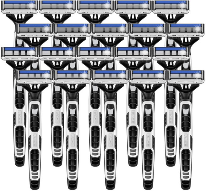 도루코 올뉴 페이스 포 일회용면도기, 1개입, 20개