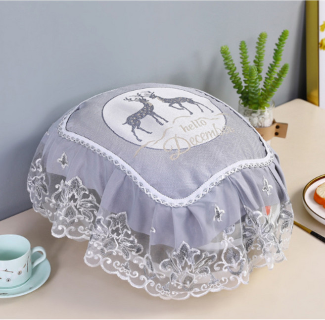 커버소프트 밥솥 덮개 에어프라이어 먼지 커버, 자수 사슴 블루그레이