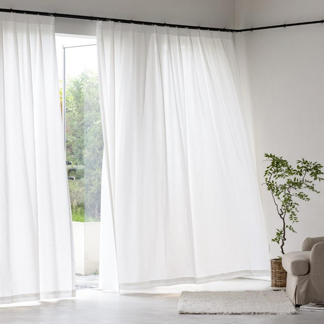 홈키안 형상기억 항균 단열 비침없는 두꺼운 쉬폰 차광 커튼