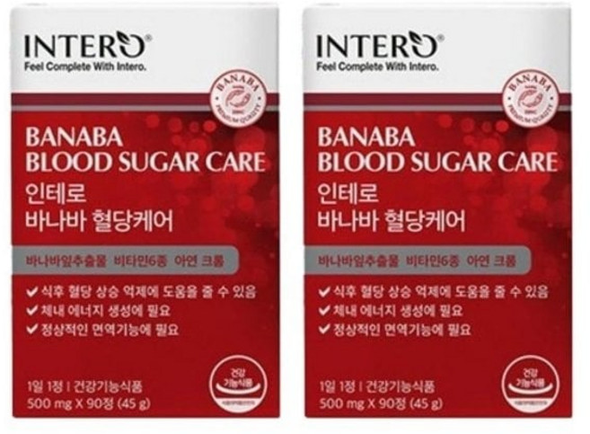 인테로 바나바 케어 90정 x 2박스, 기본