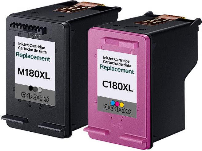 훼이머스잉크 삼성 M180 C180 호환잉크 대용량(약3배용량) SL-J1660 SL-J1663 SL-J1665 SL-J1770FW 재생잉크 INK-M180/INK-C180, INK-M180(검정)+INK-C180(칼라), 1세트