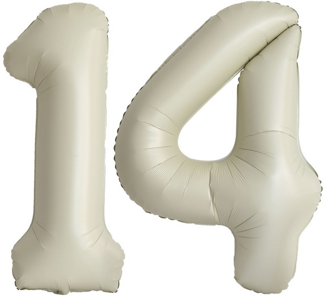 이벤트홀릭 초대형 숫자풍선 40인치 100cm, 1개, 크림 14