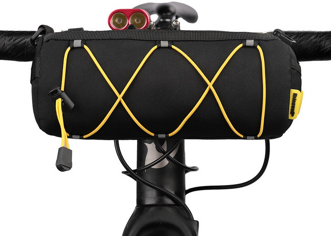 라이노워크 RK9103 자전거 핸들가방 2.4L 프론트백 핸들바 가방, 블랙, 1개