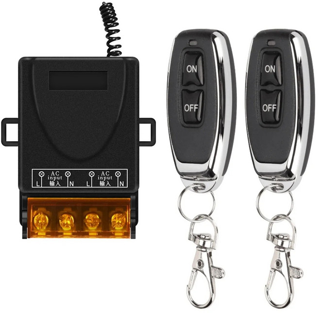 워터 펌프 모터 LED 전기 제품용 리모컨 스위치 전원 켜기 끄기 리모컨 송신기 433Mhz AC220V 30A, 1) 1 Receiver 2 Remote, 1개