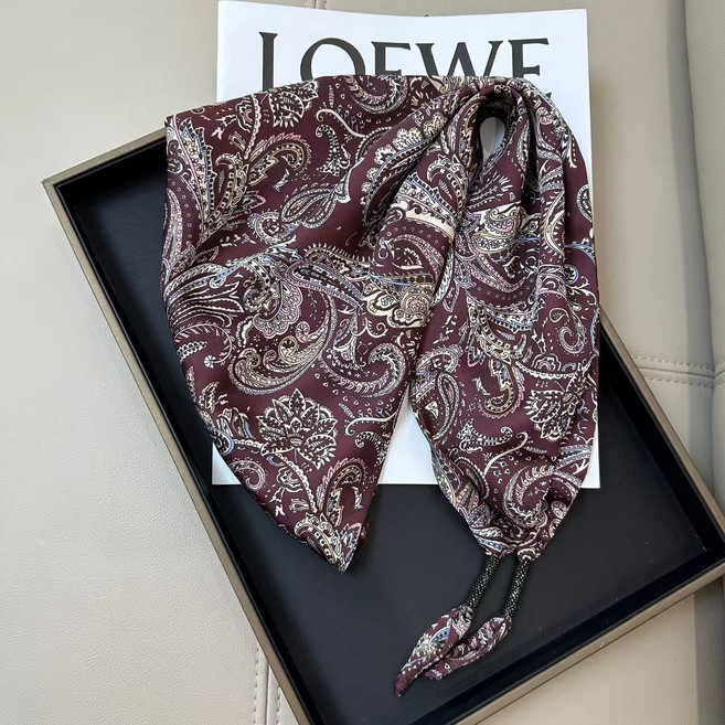 봄 여름 가을 삼각형 스카프 부드러운 새틴실크 스카프 SH1898