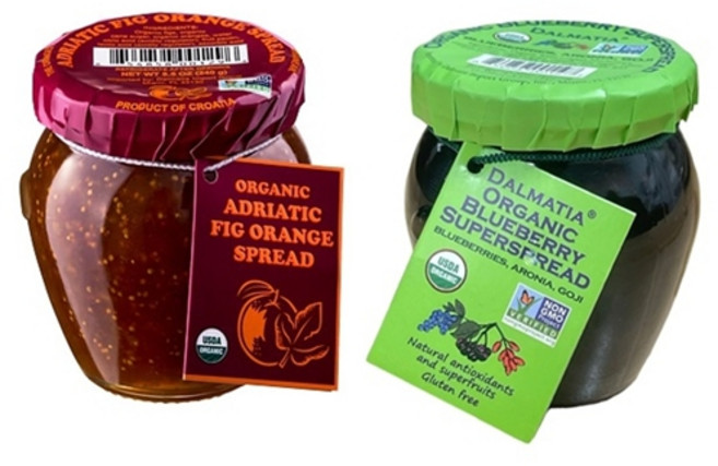 크로아티아 달마시아 유기농 스프레드 오가닉 잼 2종, 무화과&오렌지, 240g, 1개