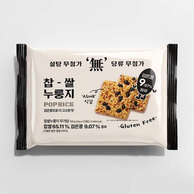 찹쌀 누룽지 무가당 288g 무설탕 건강한 과자, 1개