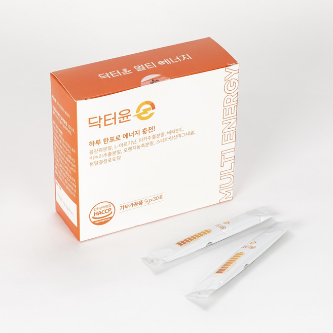( 에너지 충전 / 피로 충전 ) 닥터윤 멀티케어 에너지 5Gx30포[오렌지맛 분말타입], 150g, 1개