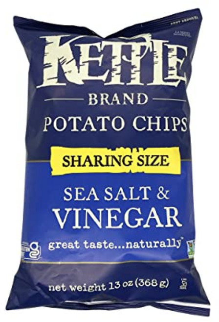 주전자 브랜드 감자칩 Kettle Foods Salt And Vinegar Potato Chips 13 OZ, 13 Ounce (Pack of 1), Sea Salt & Vinegar, 1개