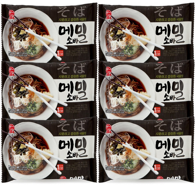 본고장 여름철별미 메밀소바, 211.7g, 6개