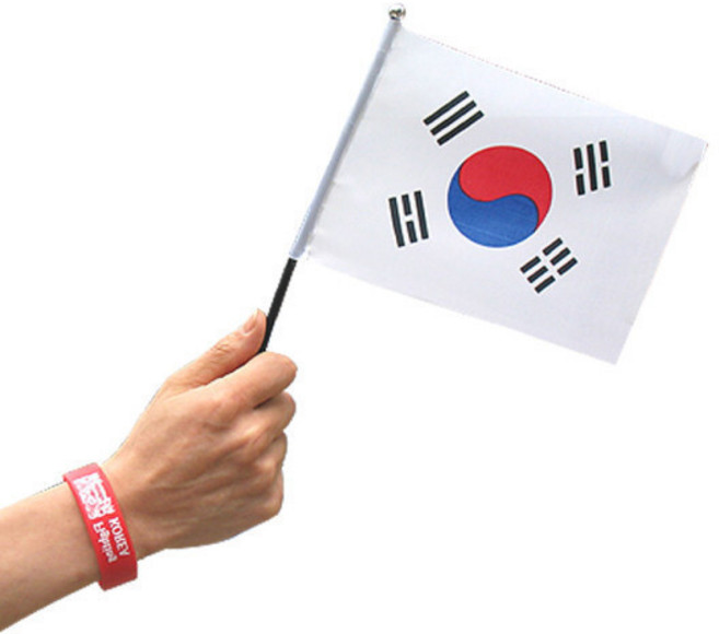 수기 미니 태극기 수기용 천으로 만든 국기 행사용품 응원도구 응원용품, 1개, 수기태극기(미조립)