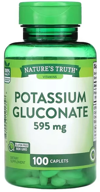 Nature's Truth 포타슘 글루코네이트 595 mg 100 캐플릿, 1개, 100정 - 쿠팡