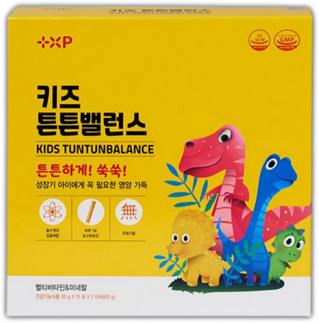 키즈 튼튼밸런스 멀티비타민 아기 유아 어린이 오메가3, 4세트, 15회분