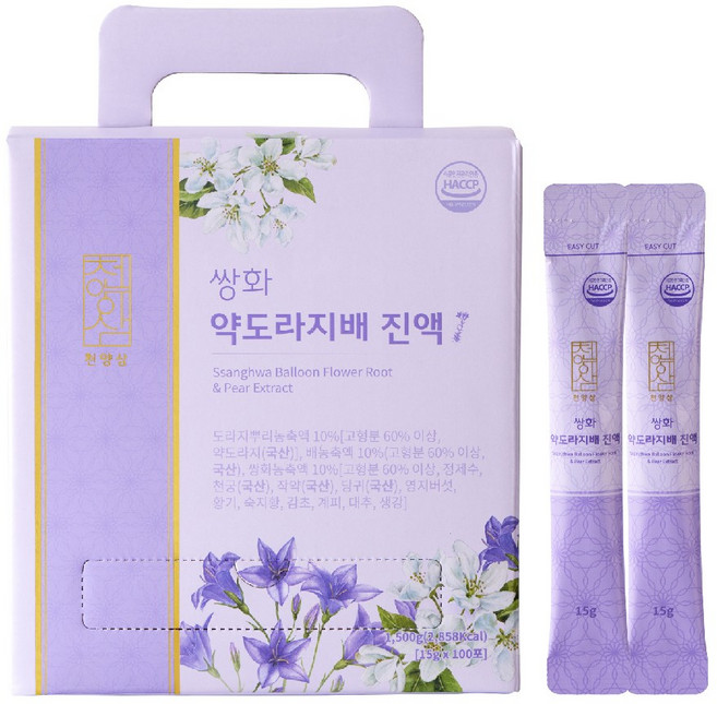 천양삼 쌍화 약도라지배 진액스틱, 15g, 100개입, 1개