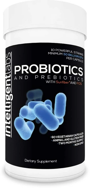 Intelligent Labs 인텔리전트랩스 프로바이오틱스 앤 프리바이오틱스 60 비건 캡슐, 1개, 60정 - 쿠팡