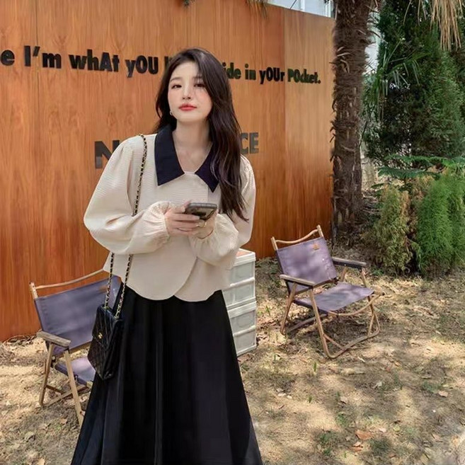 여성 트위드 코트 투피스 숏 자켓 스커트 세트