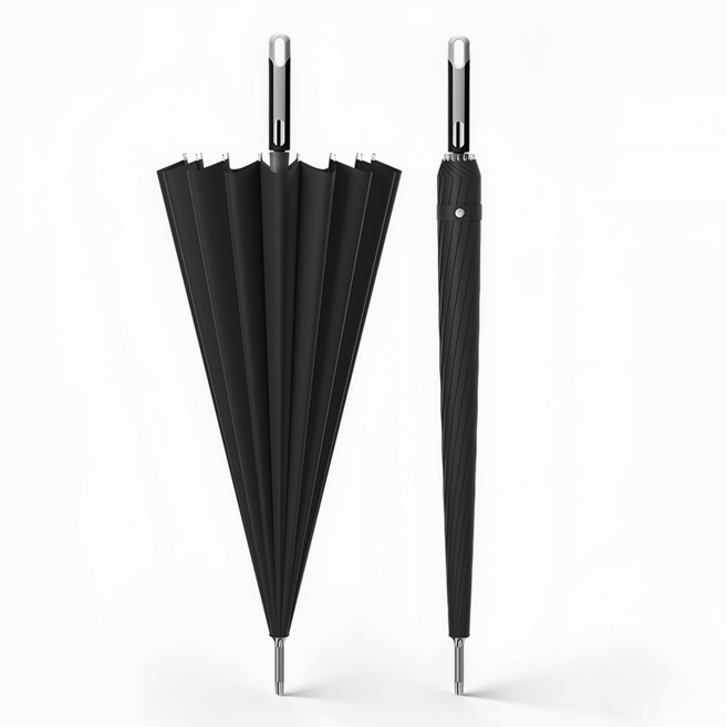 NUNUHANA 남녀공용장우산 고급 튼튼한 대형 비즈니스 휴대용 장우 R22