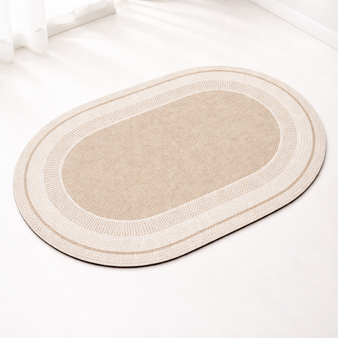 데이아스 미끄럼방지 규조토 발매트, 베이지, 1개