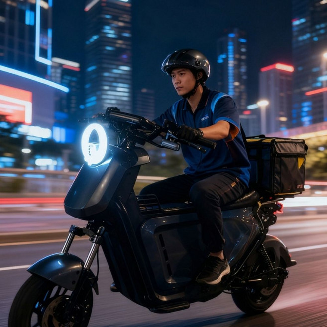 DEEPOWER 배달용 전동스쿠터 팻바이크 자토바이 고출력 출퇴근용 60V 1500W-009, 60V-35AH-70KM, 불랙