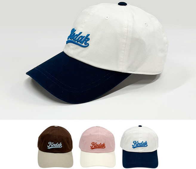 국내매장판 코닥 레터링 콤비 릴렉스핏 볼캡 야구모자 캡모자 남자 여자 학생