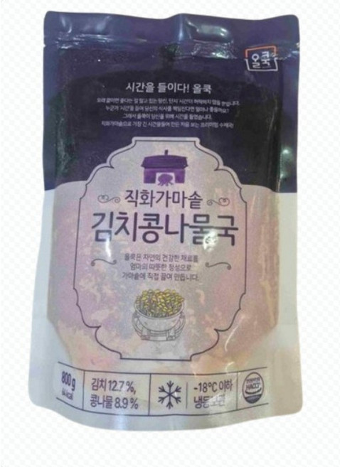 [올쿡] 속풀리는국물맛 김치콩나물국 간편하게데우기만하면완성 국내재배재료사용(김치 콩나물 등), 3개, 800g