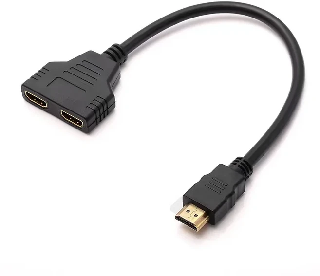 HDMI 호환 분배기 케이블 비디오 스위치 어댑터 출력 허브 X 박스 Ps3 4 Dvd Hdtv PC 노트북 TV 1080p 1 2, 01 Black