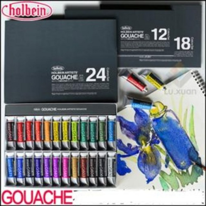 홀베인 수채 과슈 12색 18색 5ml