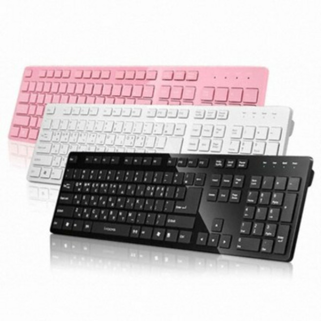 i-rocks IRK01W X-Slim 이쁘고 슬림한 유선 키보드, 화이트, i-rocks 유선 키보드 IRK01W X-Slim (화이트), 일반형