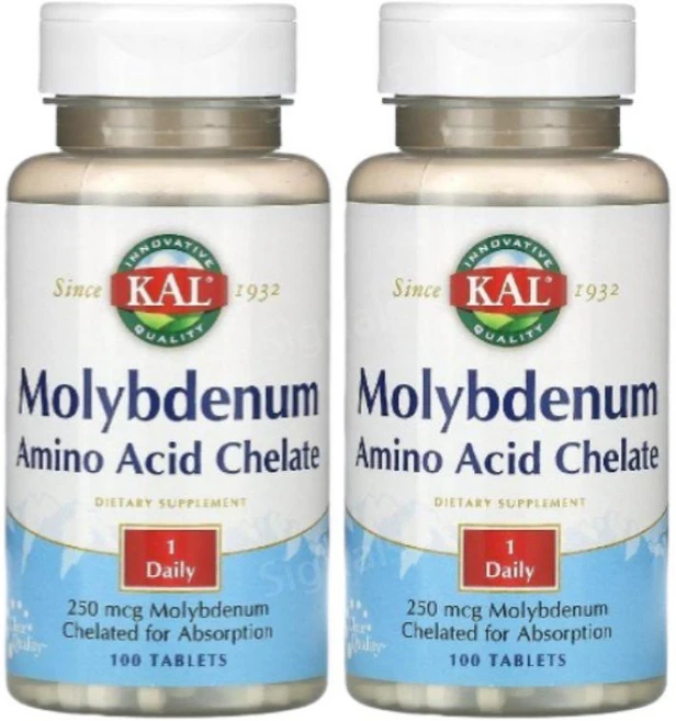 칼 몰리브데넘 몰리브덴 아미노산 킬레이트 250mcg 100정 2개 Molybdenum - 쿠팡