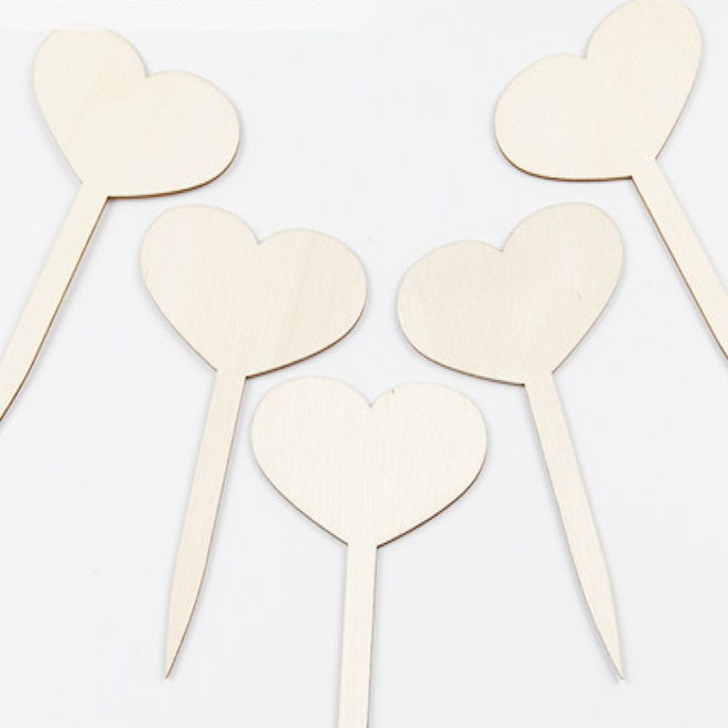 메모 알림표 하트모양 꽃식물 이름표 10P 네임택 식물 이름표