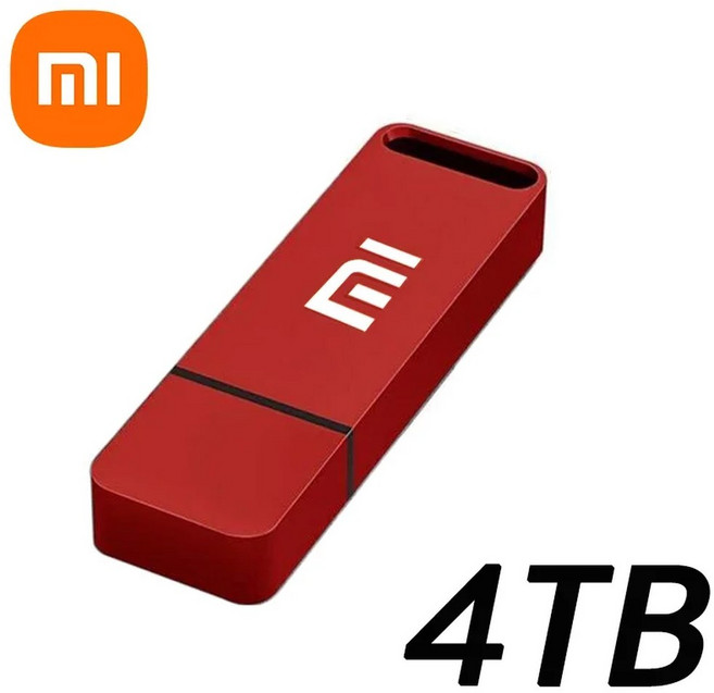 샤오미 U 디스크 6TB 플래시 드라이브 고속 전송 8TB USB 3.2 C타입 인터페이스 4TB 2TB TB USB 스틱 휴대폰 휴대용 USB 메모리, Red 4TB, 1개