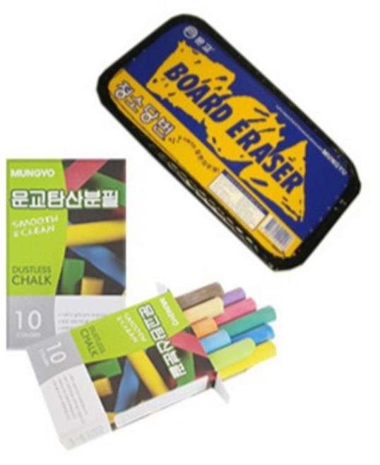 10색 분필 지우개 세트 / 칠판 블랙보드 카페 입간판 초크 쵸크