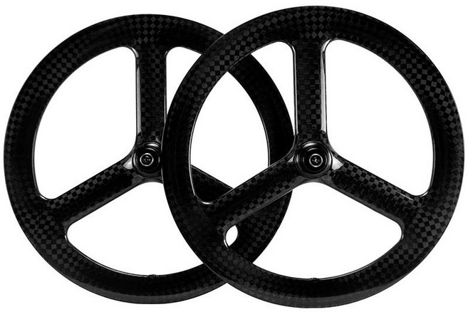 자전거 카본 삼발이 휠셋 휠 세트 로드 디스크 픽시 앞바퀴형 사선형, 1개, 기본 색상