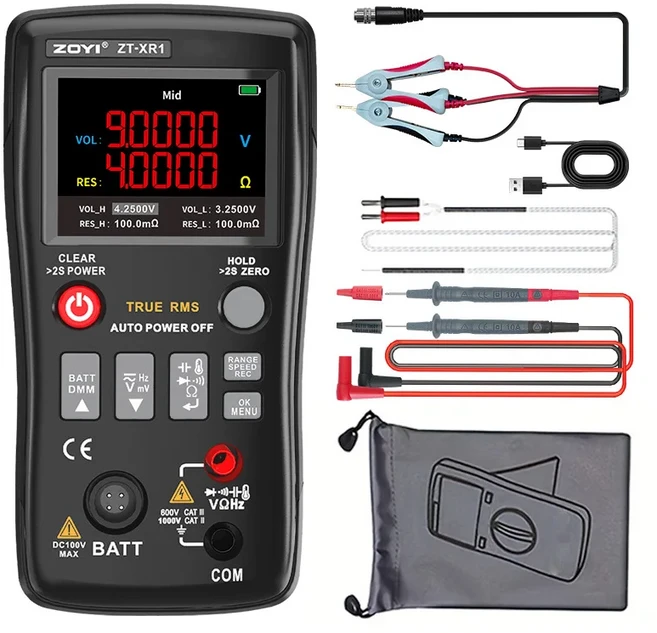 ZOYI ZT-XR1 저항계 고정밀 디지털 멀티미터 배터리 내부 테스터 휴대용 전기 기술자, 02 English