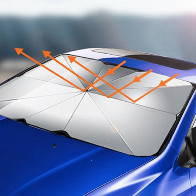 Moas 차량용 햇빛가리개 썬블럭 앞유리 UV차단 우산형 햇빛차단, 대형