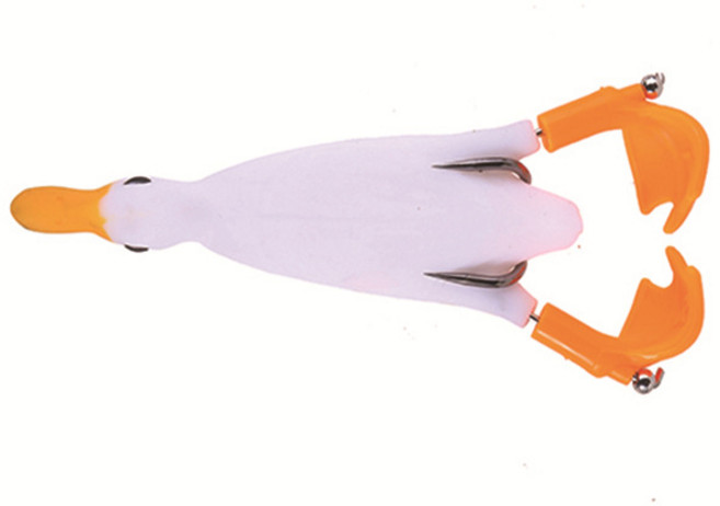 한현 오리 소프트 루어 낚시 미끼 9.5cm/12g, 12g, 화이트, 1개