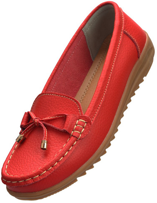 발편한 볼넓은 봄 가을 여성 소가죽 단화 슬립온 로퍼 플랫슈즈 효도화 유니폼화 근무화 DM1006