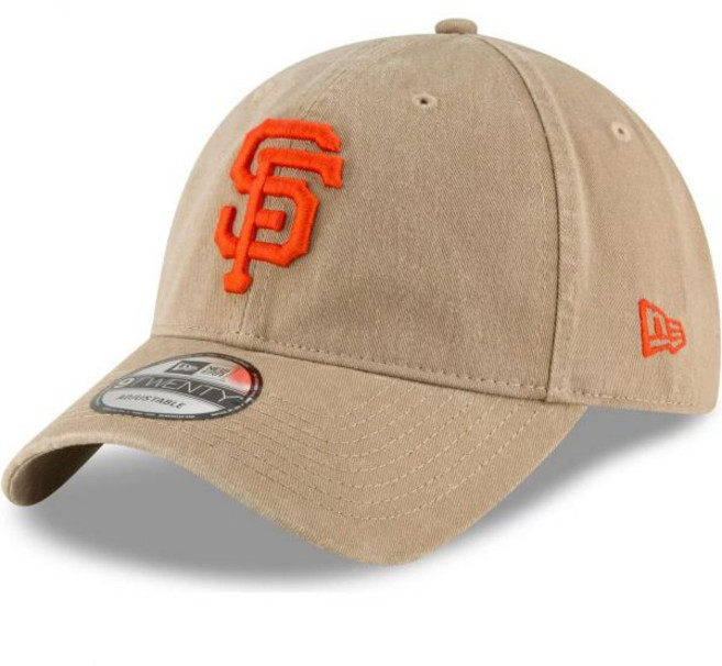 뉴에라 New Era 남녀공용 MLB 코어 클래식 9TWENTY 카키 팀 컬러 홈 조절 모자 캡 프리 사이즈, San Francisco Giants, One Size, One Size
