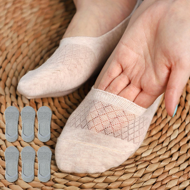 국산 다이아 면 망사 덧신 양말 6켤레