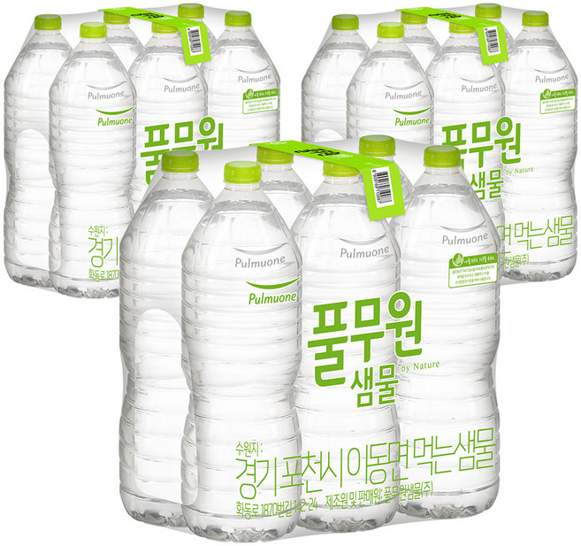 풀무원샘물 생수 무라벨, 2L, 18개