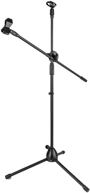 WILD 집게+마이크 2단 듀얼형 마이크스탠드 거치대, 1개