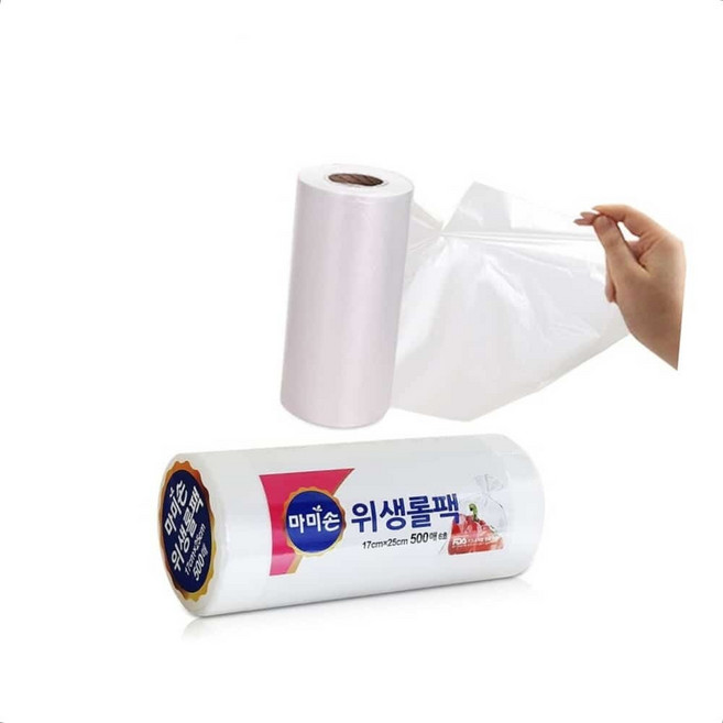 포장 개별포장 위생 롤백 6호 17x25 500매 야채보관 캠핑필수품 주방정리 반찬포장, 기본