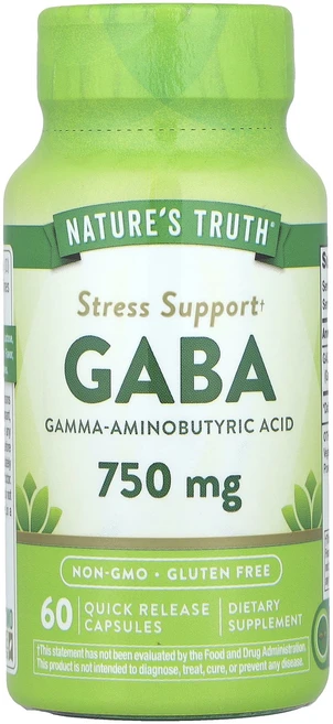 Nature's Truth GABA 750mg 빠른 방출 캡슐 60정, NaturesTruthGABA750mg빠른방출캡슐60정, 1개 - 쿠팡